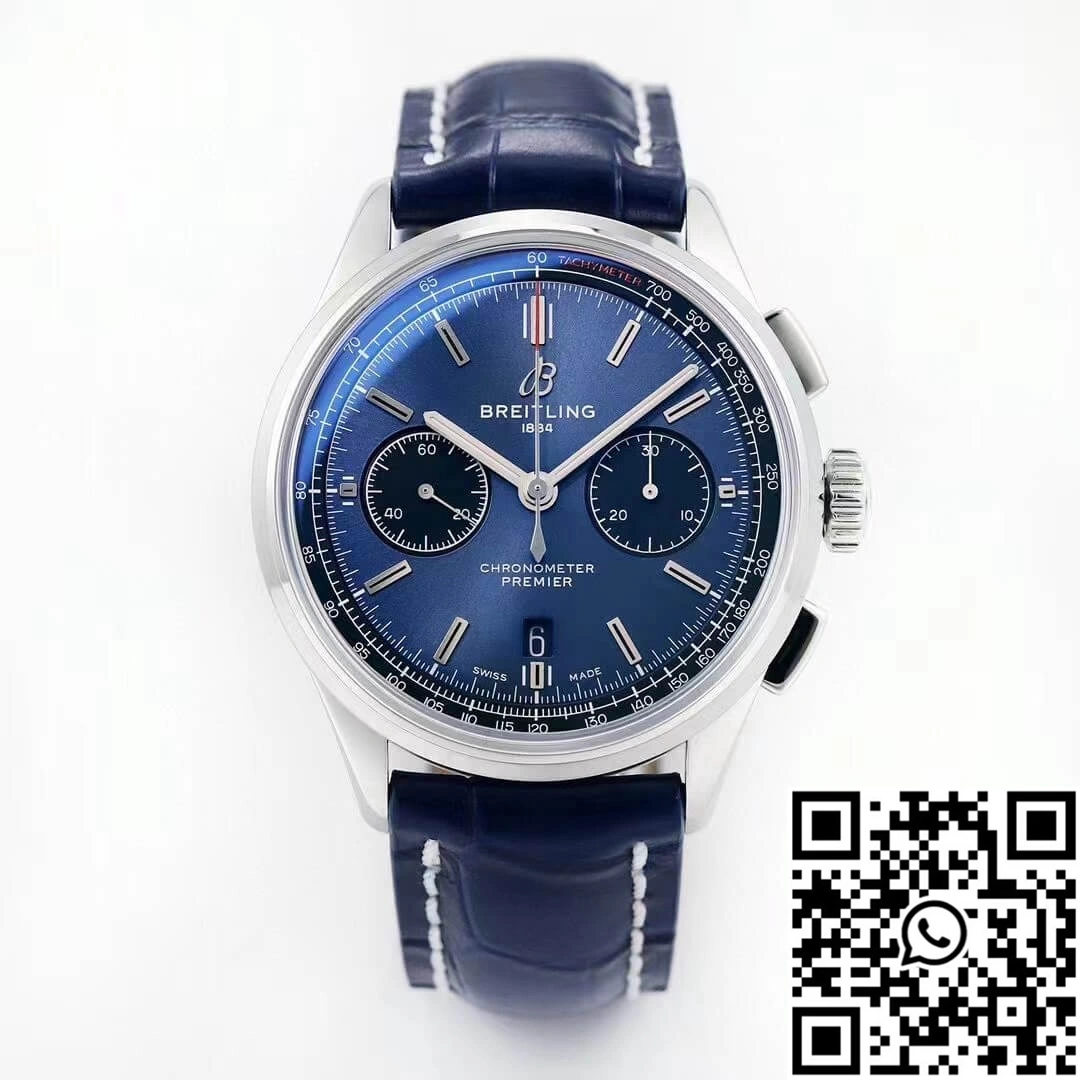 Reliable Breitling Premier B01 Chronograph AB0118221C1A1 GF Factory V2 Blue Dial 1598