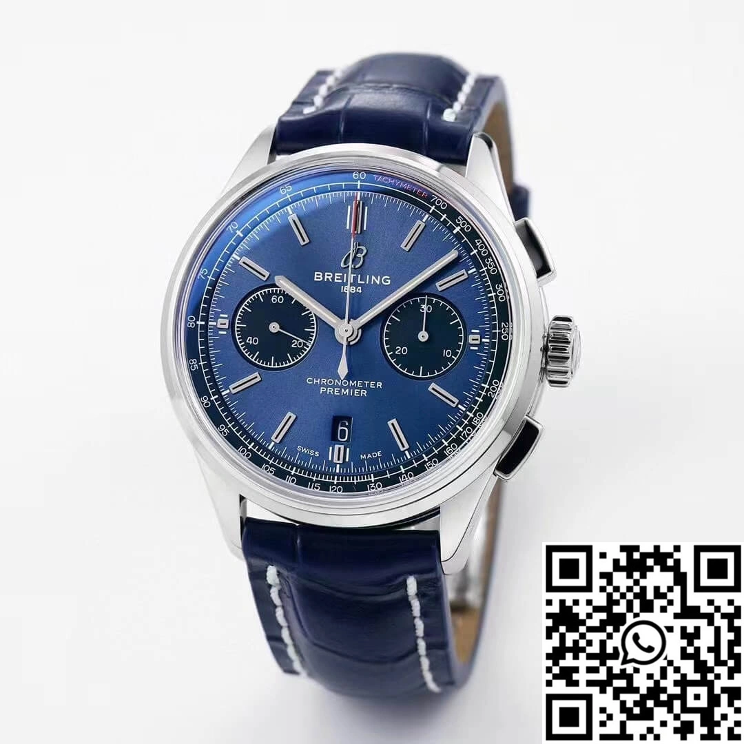 Reliable Breitling Premier B01 Chronograph AB0118221C1A1 GF Factory V2 Blue Dial 1598