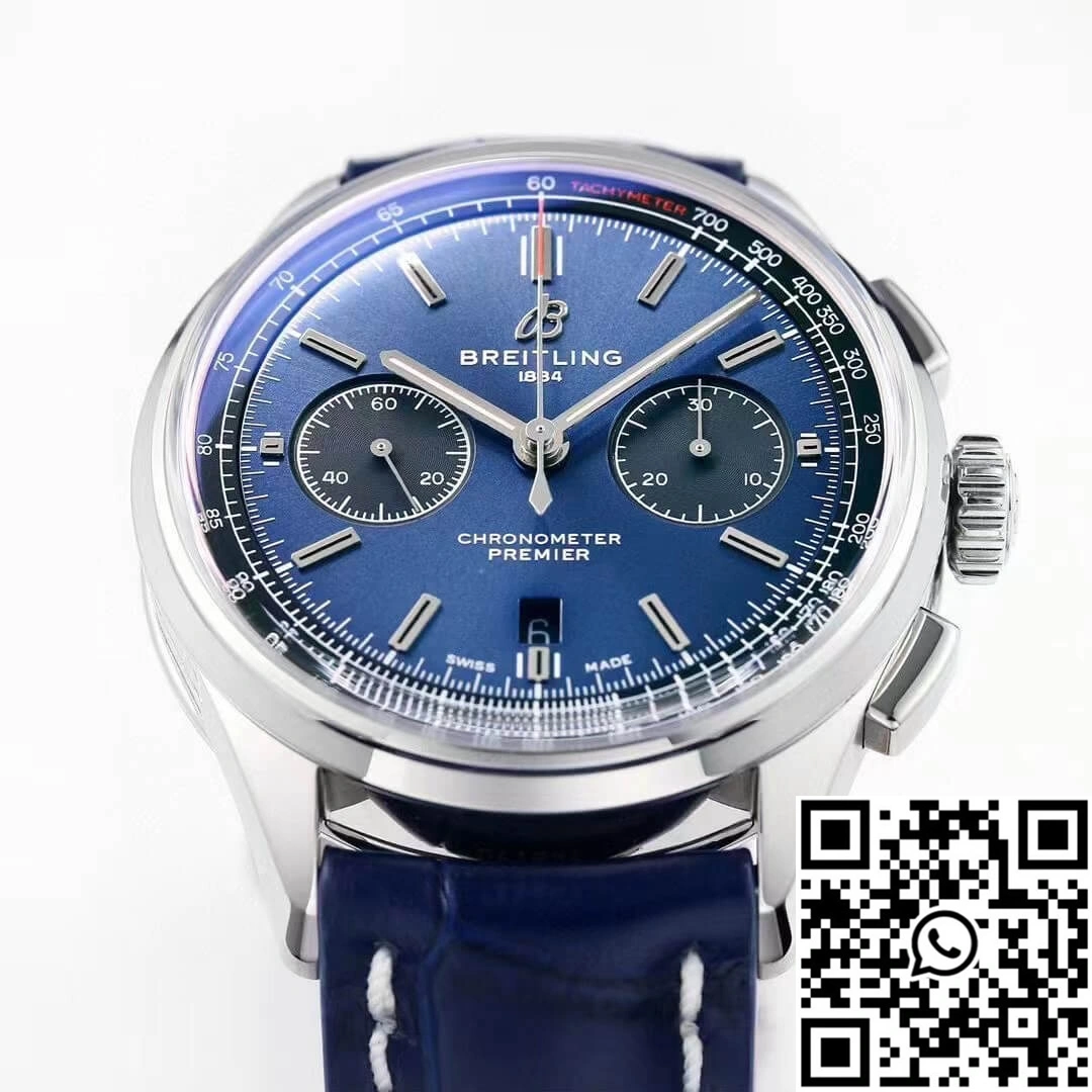 Reliable Breitling Premier B01 Chronograph AB0118221C1A1 GF Factory V2 Blue Dial 1598