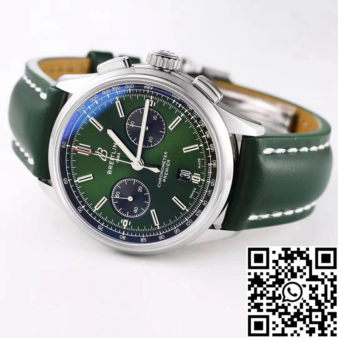 Modern Breitling Premier B01 Chronograph AB0118A11L1X1 GF Factory V2 Green Dial 1601