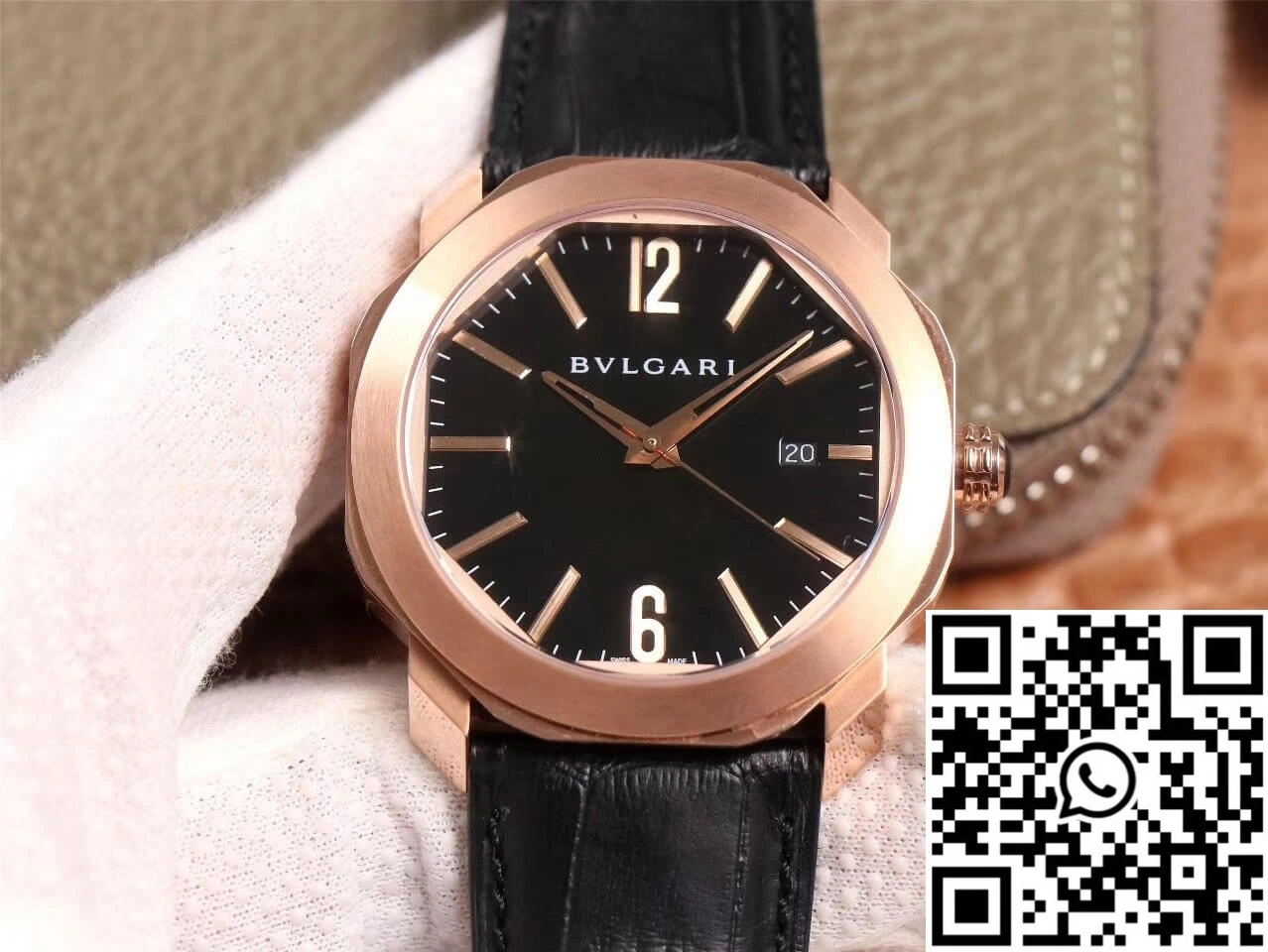 Unique Bvlgari Octo 101963 BGOP41BGLD BV Factory Black Dial 1647
