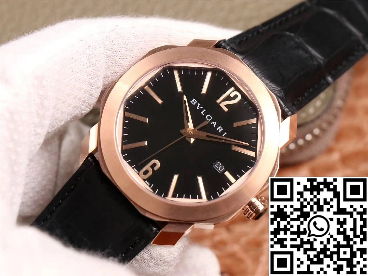 Unique Bvlgari Octo 101963 BGOP41BGLD BV Factory Black Dial 1647