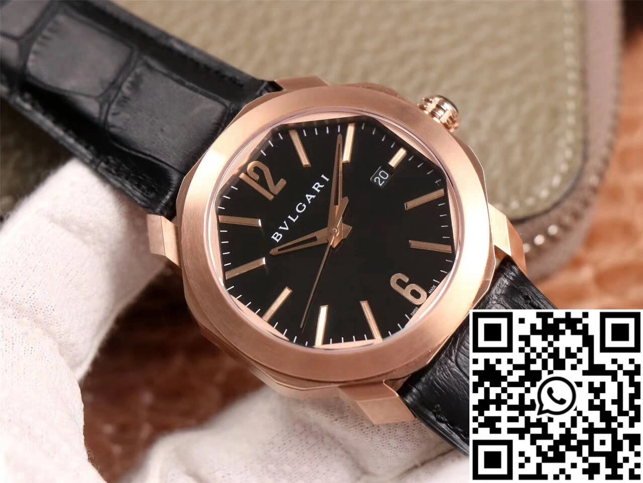 Unique Bvlgari Octo 101963 BGOP41BGLD BV Factory Black Dial 1647