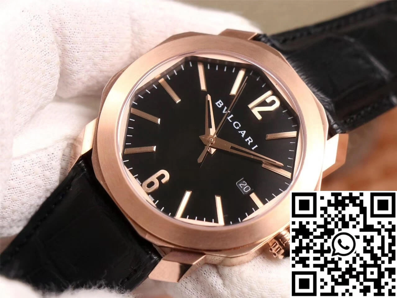 Unique Bvlgari Octo 101963 BGOP41BGLD BV Factory Black Dial 1647