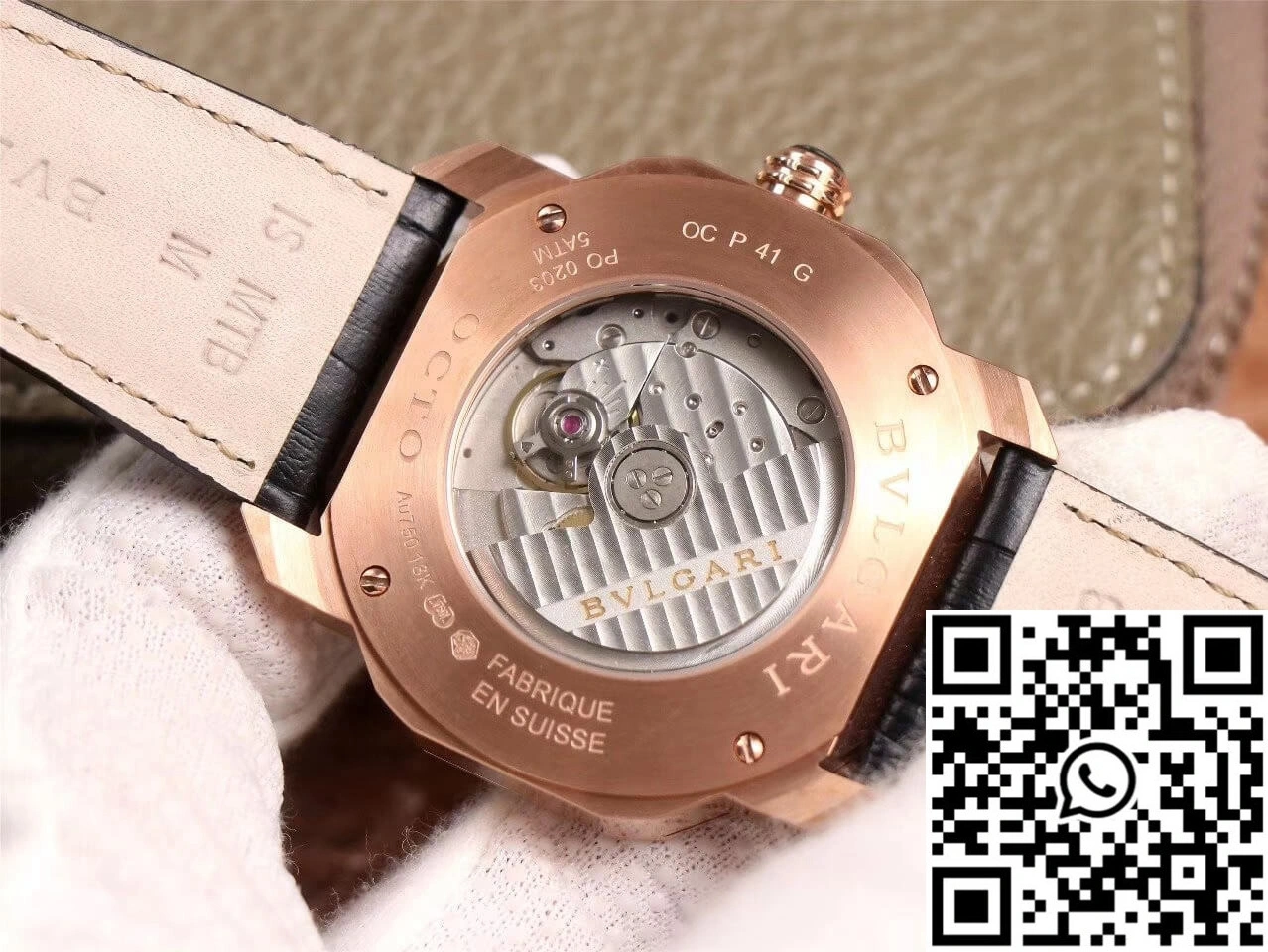 Unique Bvlgari Octo 101963 BGOP41BGLD BV Factory Black Dial 1647