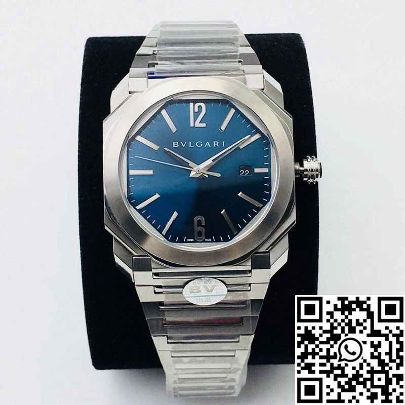 Unique Bvlgari Octo 102105 BGO38C3SSD BV Factory Blue Dial 1633