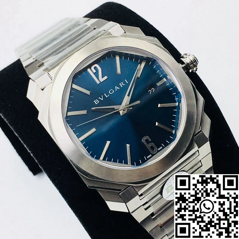 Unique Bvlgari Octo 102105 BGO38C3SSD BV Factory Blue Dial 1633