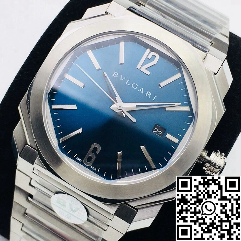 Unique Bvlgari Octo 102105 BGO38C3SSD BV Factory Blue Dial 1633