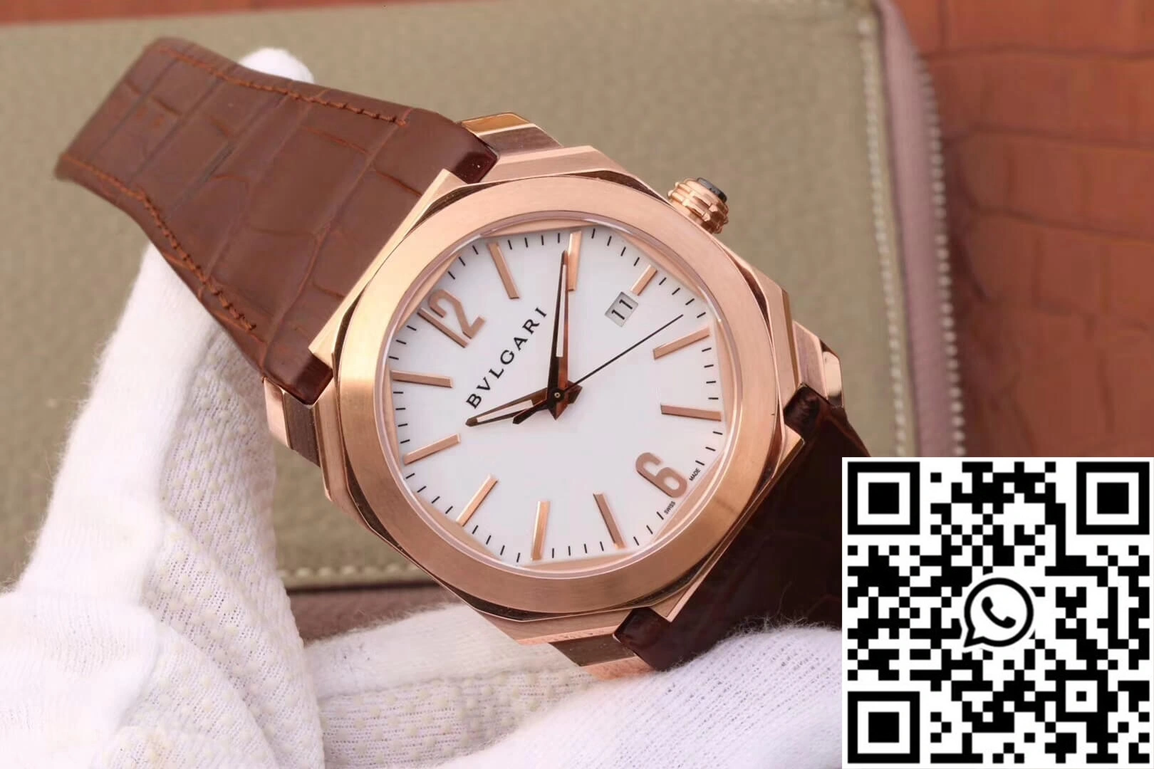 Bvlgari Octo 102119 BGOP38WGLD White Dial Breathable 1638