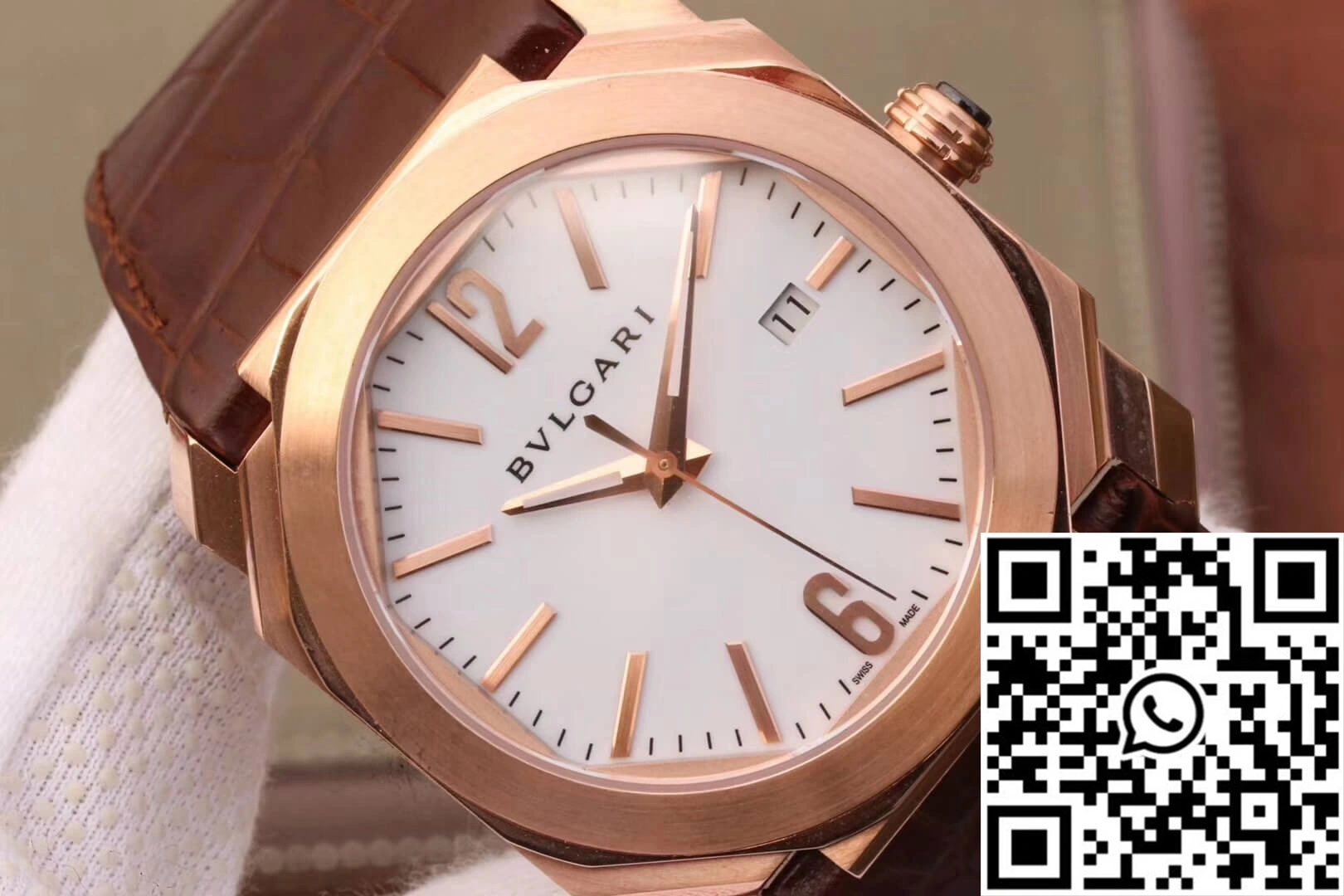 Bvlgari Octo 102119 BGOP38WGLD White Dial Breathable 1638