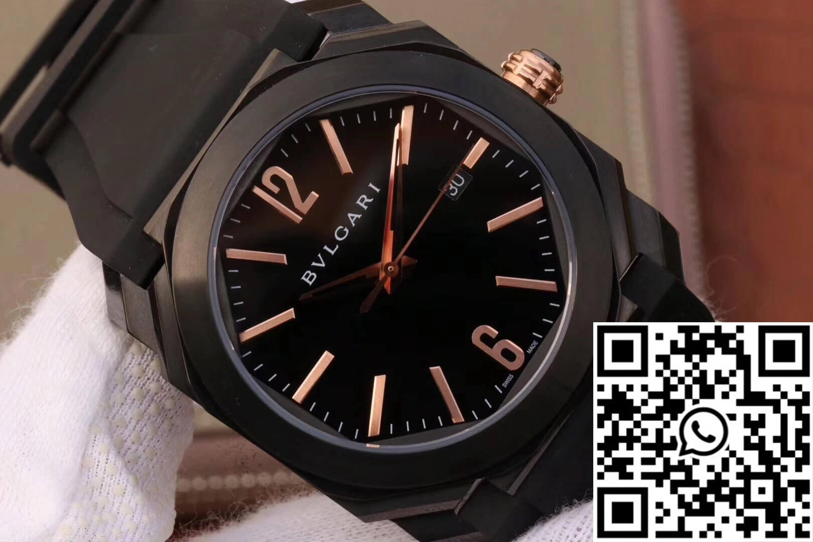 Bvlgari Octo 102581 BGO41BBSVD Black Dial TravelReady 1631