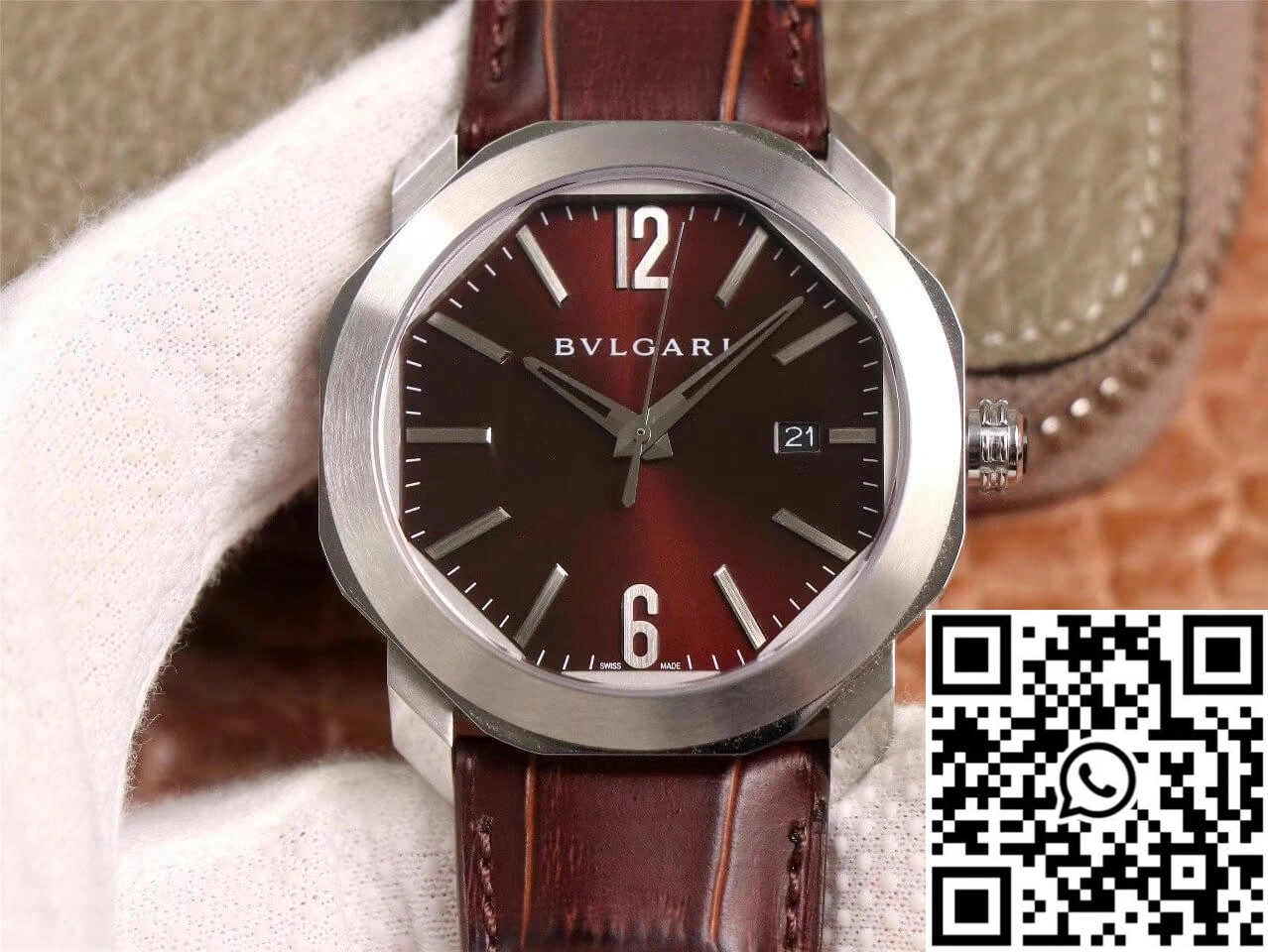 Bvlgari Octo 102705 BV Factory Reddish Brown Dial AllSeason 1637
