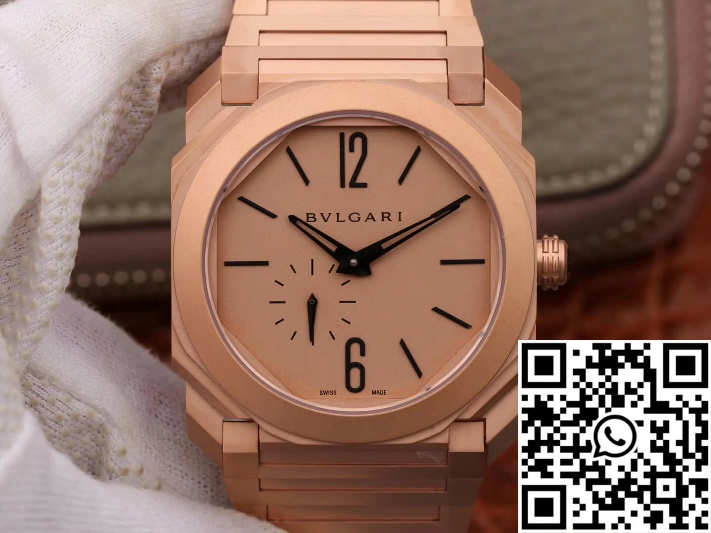 Snug Bvlgari Octo Finissimo 102912 BV Factory Rose Gold Dial 1636