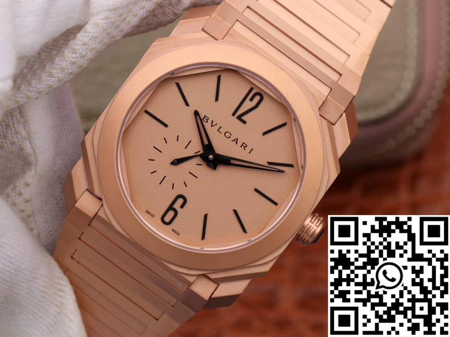 Snug Bvlgari Octo Finissimo 102912 BV Factory Rose Gold Dial 1636