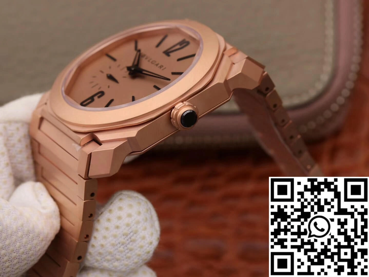 Snug Bvlgari Octo Finissimo 102912 BV Factory Rose Gold Dial 1636