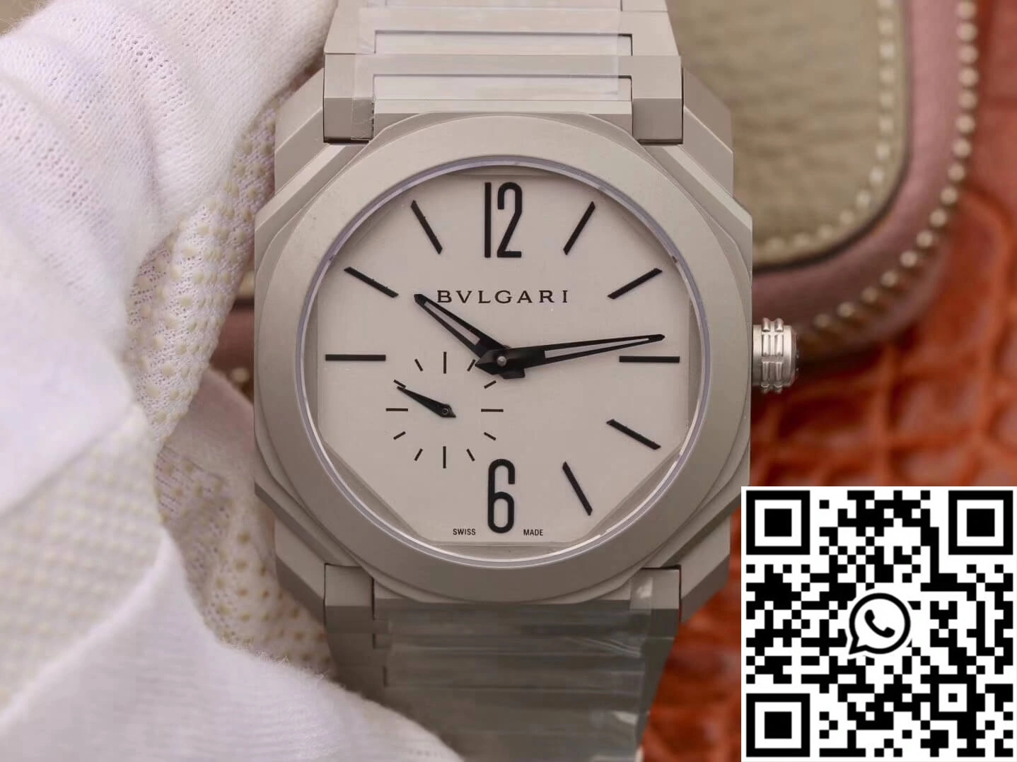 Sustainable Bvlgari Octo Finissimo 103011 BV Factory White Dial 1642
