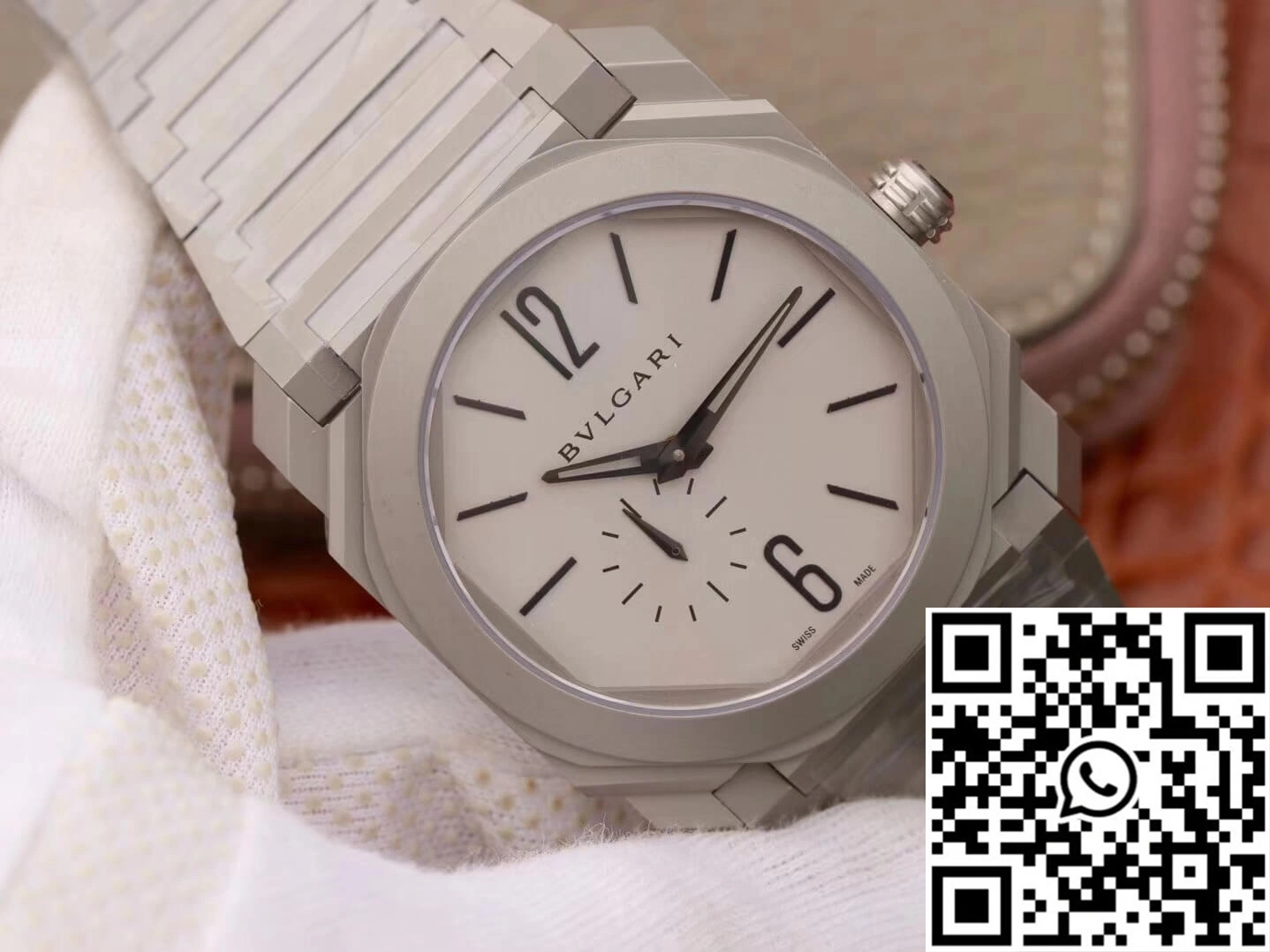 Sustainable Bvlgari Octo Finissimo 103011 BV Factory White Dial 1642