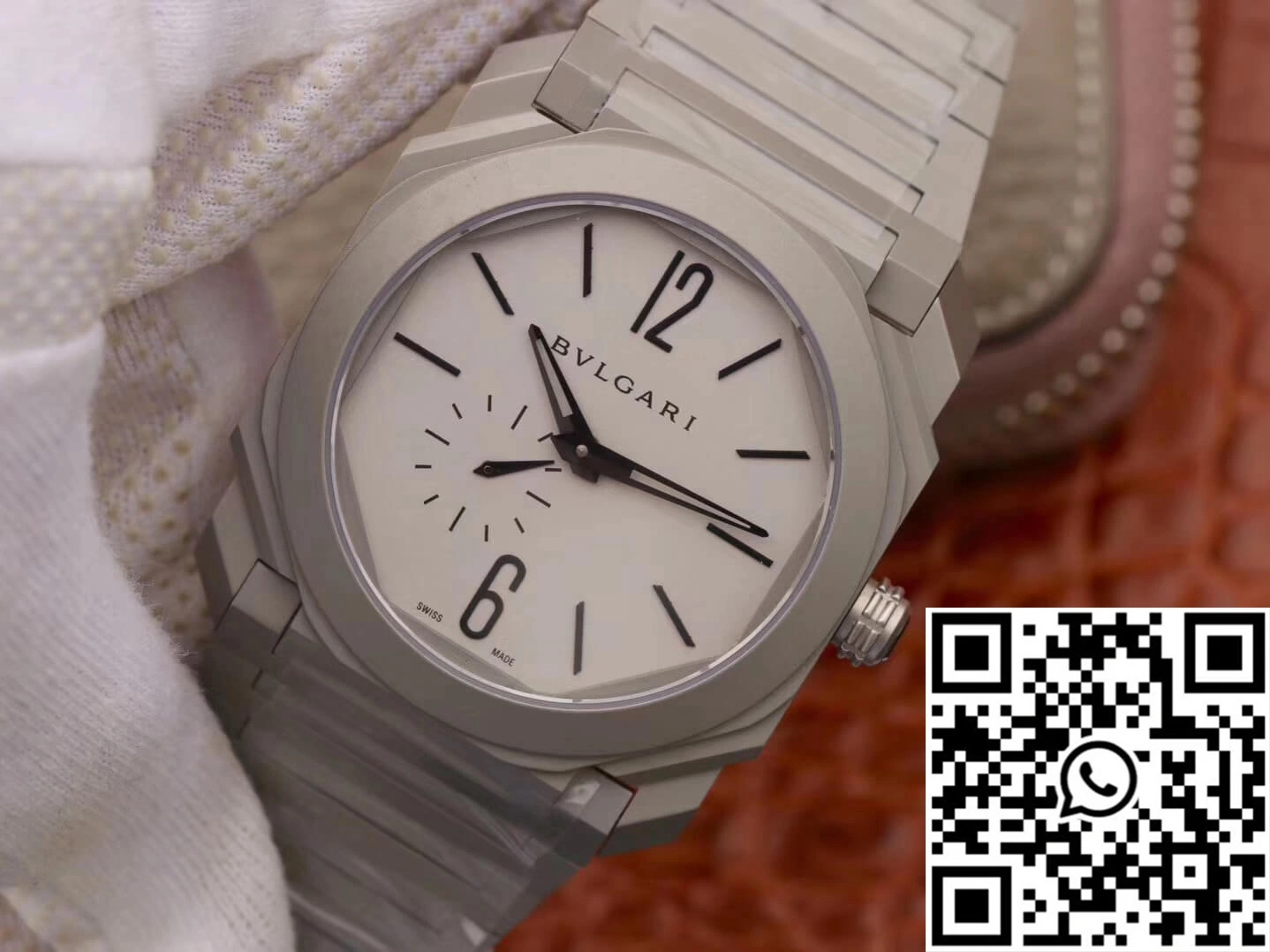 Sustainable Bvlgari Octo Finissimo 103011 BV Factory White Dial 1642