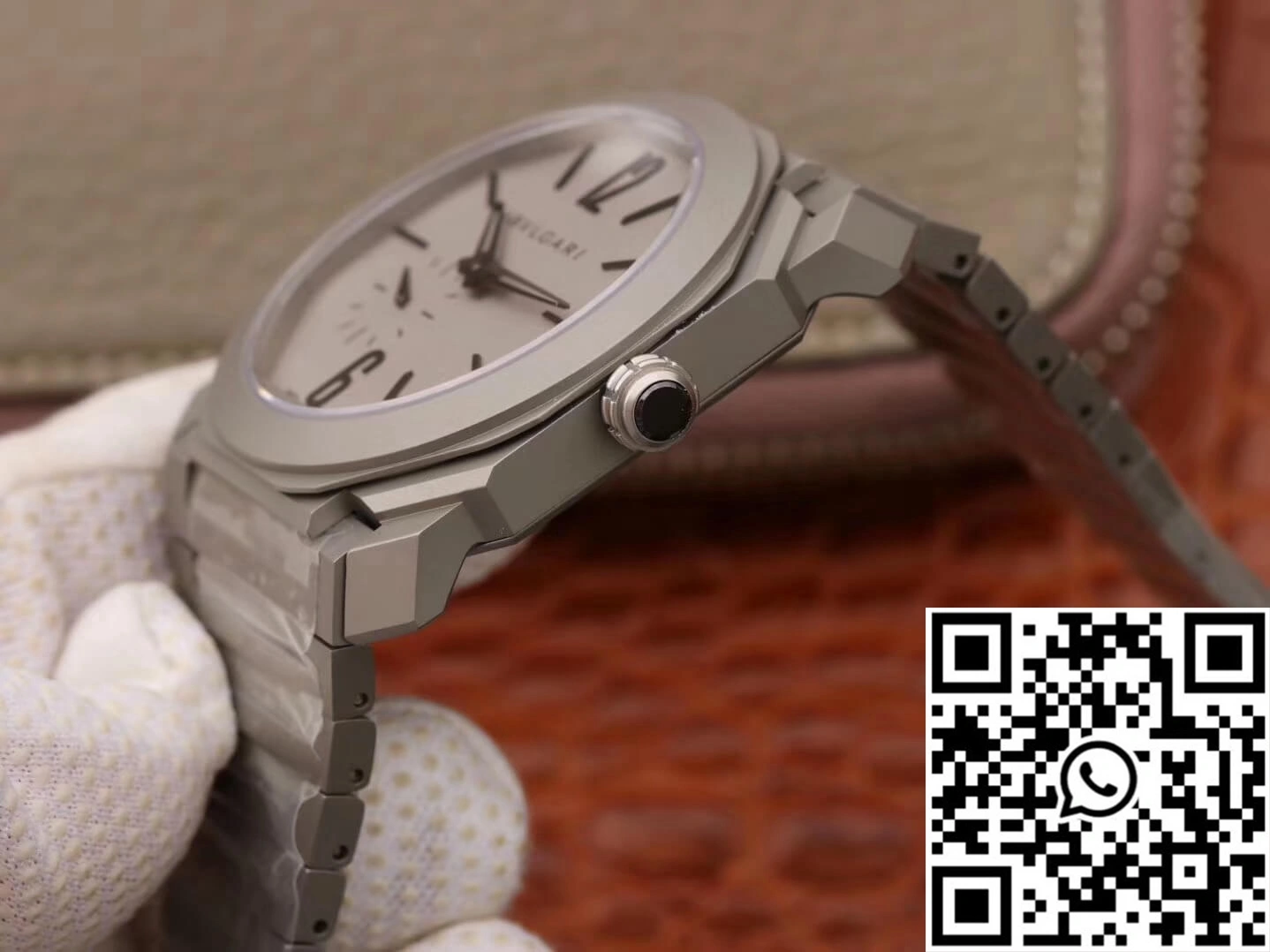 Sustainable Bvlgari Octo Finissimo 103011 BV Factory White Dial 1642
