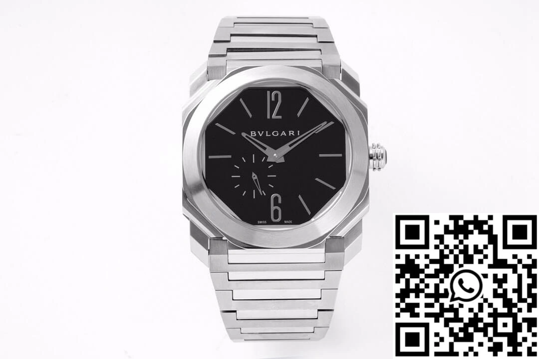 Chic Bvlgari Octo Finissimo 103297 BV Factory Black Dial 1632