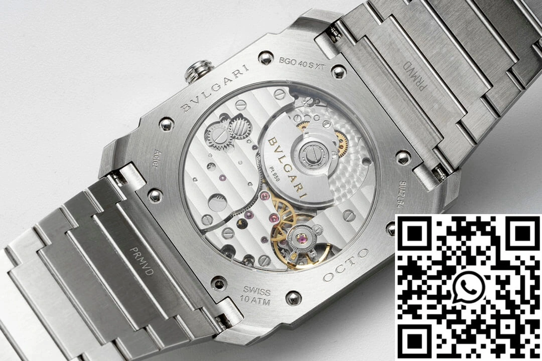 Sporty Bvlgari Octo Finissimo 103431 BV Factory Stainless Steel Blue Dial 1645