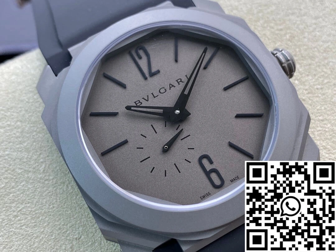 Thermal Bvlgari Octo Finissimo BV Factory V2 Rubber Strap 1669