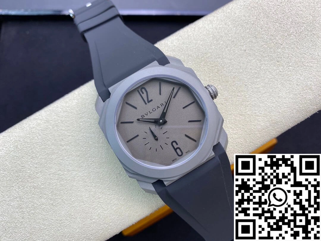 Thermal Bvlgari Octo Finissimo BV Factory V2 Rubber Strap 1669