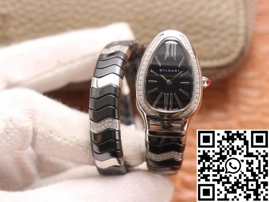 Soft Bvlgari Serpenti 102129 BV Factory Black Dial 1676