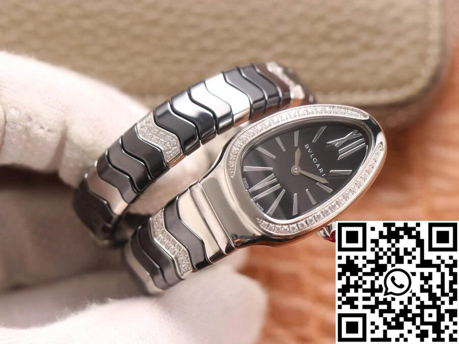Soft Bvlgari Serpenti 102129 BV Factory Black Dial 1676