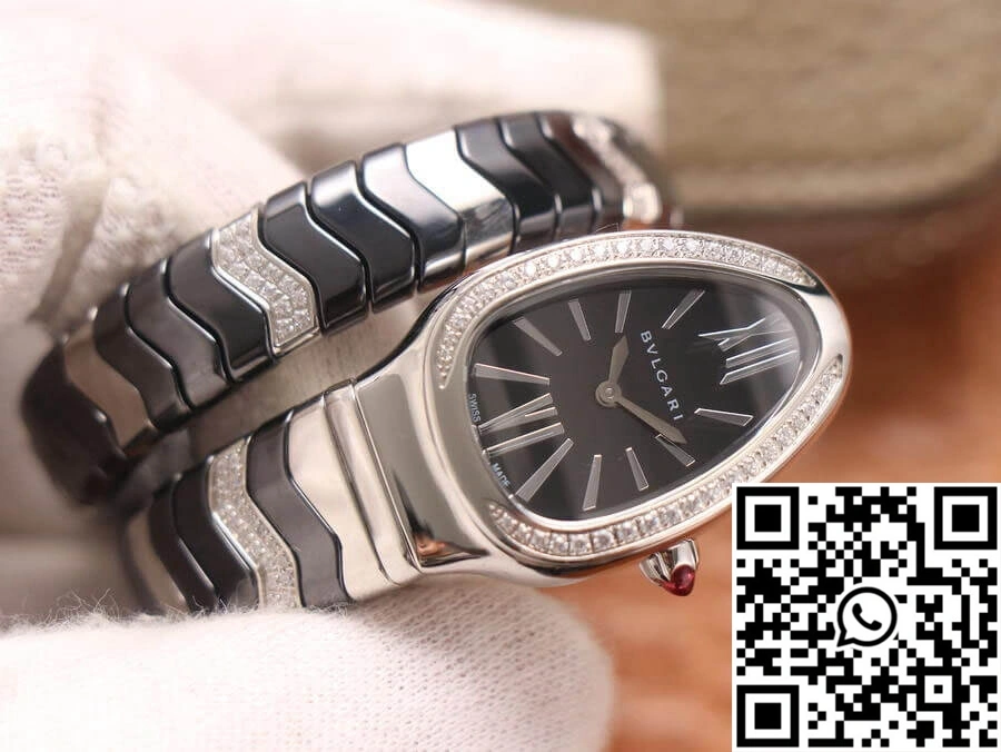 Soft Bvlgari Serpenti 102129 BV Factory Black Dial 1676