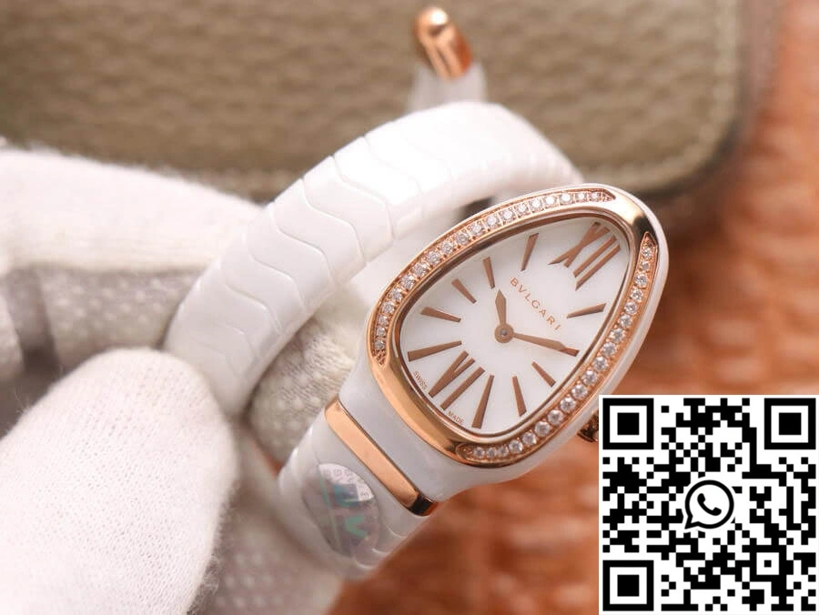 Seasonal Bvlgari Serpenti 102613 BV Factory White Ceramic Dial 1654