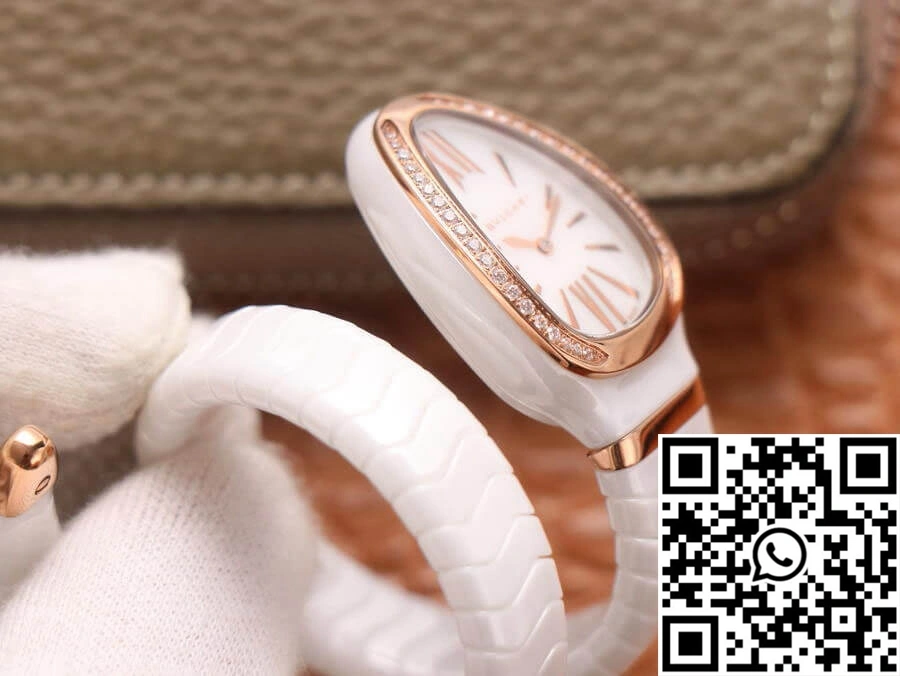 Seasonal Bvlgari Serpenti 102613 BV Factory White Ceramic Dial 1654