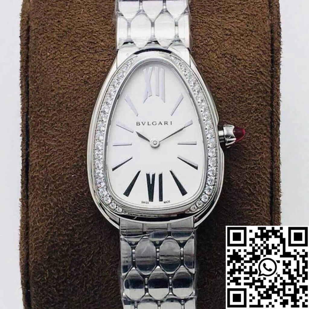 TopPick Bvlgari Serpenti 103361 BV Factory Silver White Dial 1652
