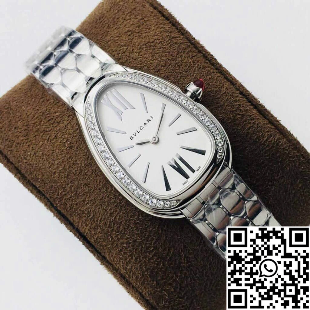 TopPick Bvlgari Serpenti 103361 BV Factory Silver White Dial 1652