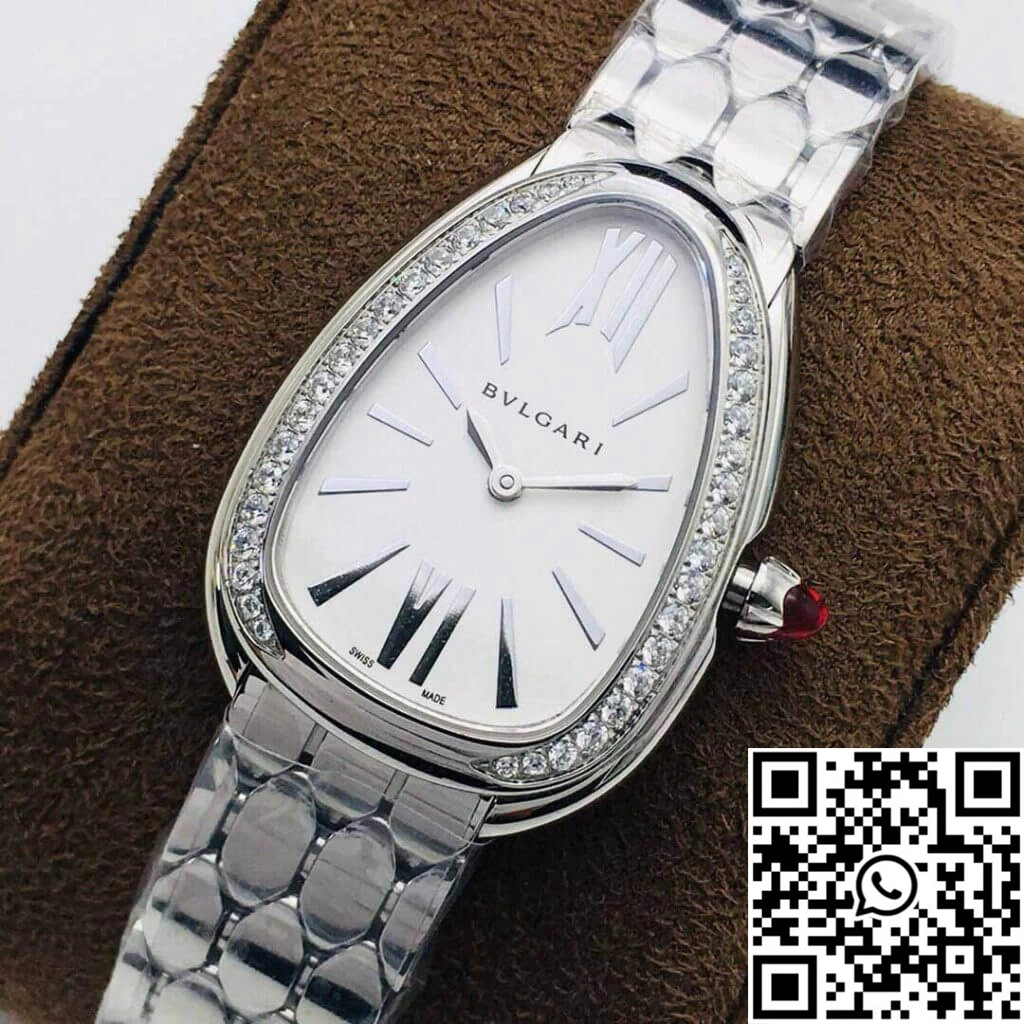 TopPick Bvlgari Serpenti 103361 BV Factory Silver White Dial 1652