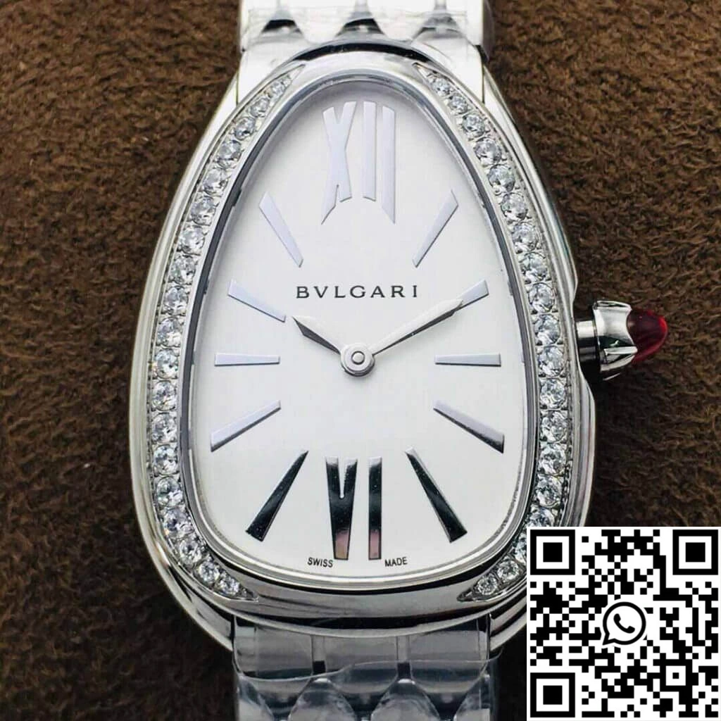 TopPick Bvlgari Serpenti 103361 BV Factory Silver White Dial 1652