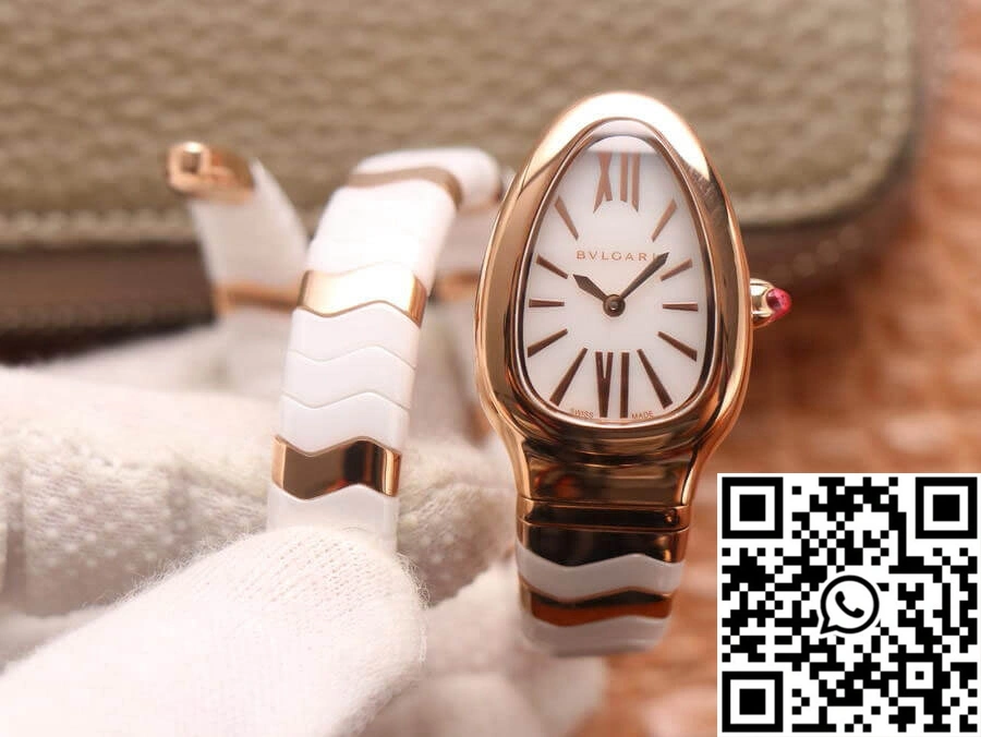 FlexibleFit Bvlgari Serpenti BV Factory Ceramic White Dial 1672