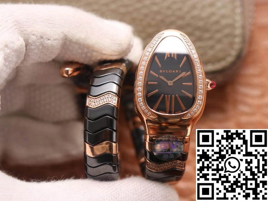 BestValue Bvlgari Serpenti BV Factory Rose Gold Diamonds 1653
