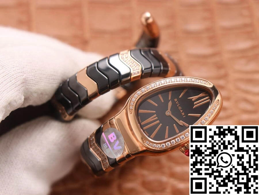 BestValue Bvlgari Serpenti BV Factory Rose Gold Diamonds 1653