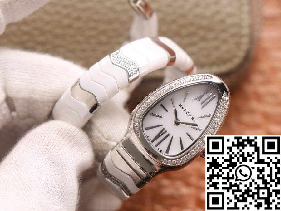WeatherProof Bvlgari Serpenti BV Factory Stainless Steel Diamond Case 1661