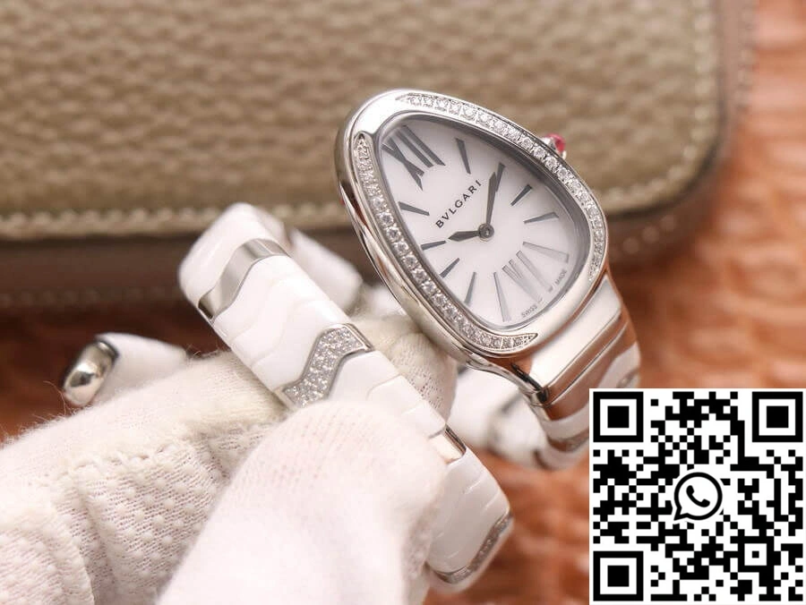 WeatherProof Bvlgari Serpenti BV Factory Stainless Steel Diamond Case 1661