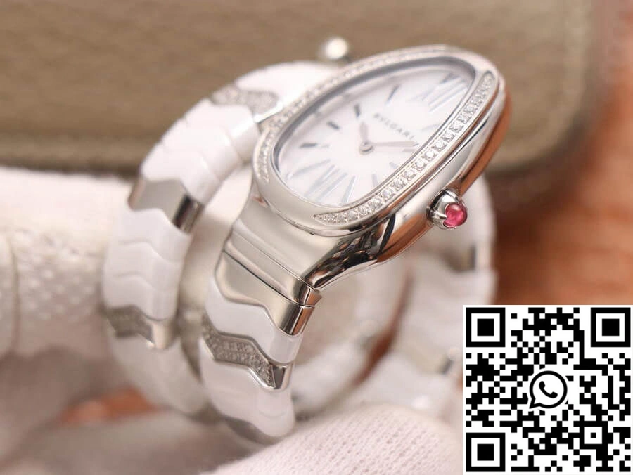 WeatherProof Bvlgari Serpenti BV Factory Stainless Steel Diamond Case 1661