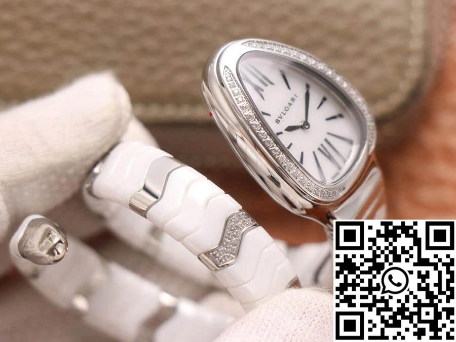 WeatherProof Bvlgari Serpenti BV Factory Stainless Steel Diamond Case 1661