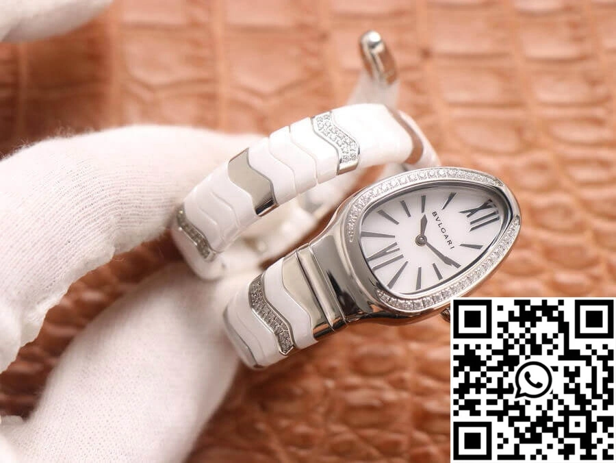 WeatherProof Bvlgari Serpenti BV Factory Stainless Steel Diamond Case 1661