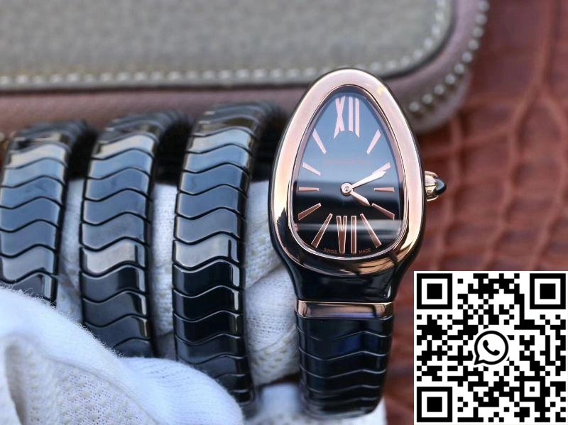 Bvlgari Serpenti Spiga Watch 102885 BV Factory Rose Gold No Diamond Bright 1674