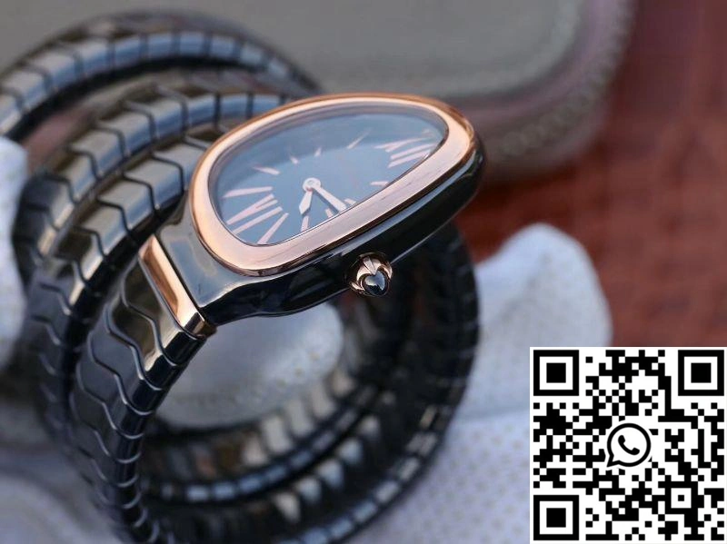 Bvlgari Serpenti Spiga Watch 102885 BV Factory Rose Gold No Diamond Bright 1674
