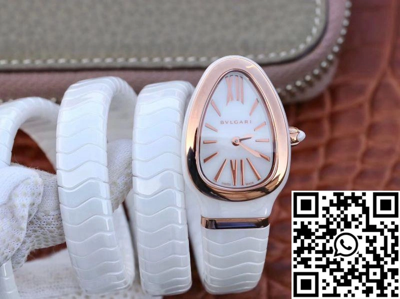 Bvlgari Serpenti Spiga Watch 102886 BV Factory Rose Gold No Diamond Trendy 1660