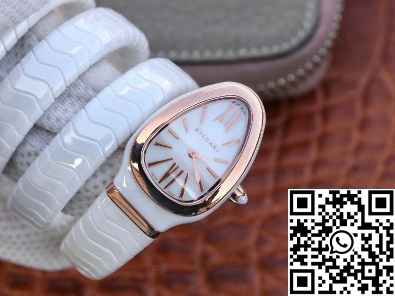 Bvlgari Serpenti Spiga Watch 102886 BV Factory Rose Gold No Diamond Trendy 1660