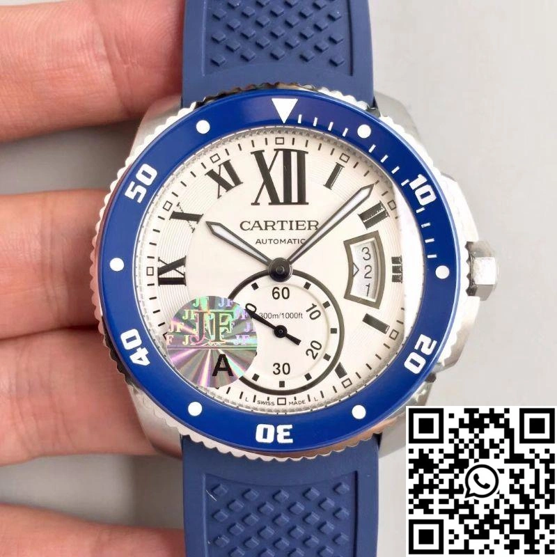 Resilient Calibre De Cartier Diver 42MM WSCA0011 JF Factory White Dial 1400