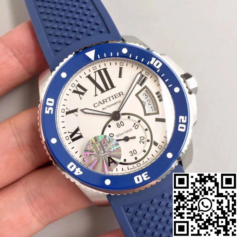 Resilient Calibre De Cartier Diver 42MM WSCA0011 JF Factory White Dial 1400